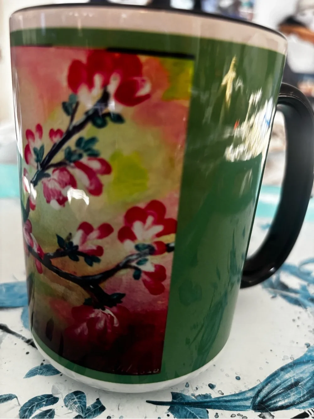 Decorative Bird Blossom coffee mug by Zazzle